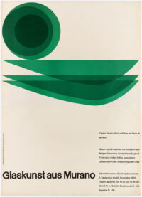 Originalplakat Emil Ruder Glaskunst Murano Basel 1955