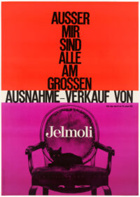 Original Vintage Poster Jelmoli Sale Cat Bocola 1961