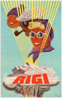 Originales Tourismus-Plakat Rigi Rüegg 1943