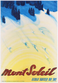 Originalplakat Winter Jura Mont Soleil Skischule Sandoz 1939
