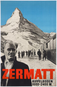 Schweizer Originalplakat Zermatt Riffelboden Schulthess Perren-Barberini 1934
