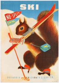 Original-Plakat Skifabrik Erlenbach Keck 1937