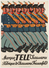 Originales Plakat Otto Baumberger Tell Schuhe Frauenfeld 1924