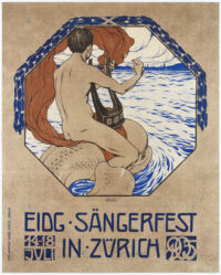Burkhard Mangold Original Poster Song Festival Zurich 1905