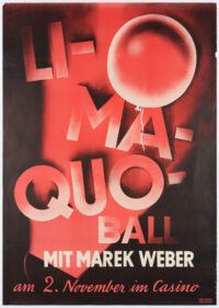 Originales Plakat Bühler Li Ma Quo Ball Basel 1935