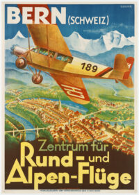 Plakat Original Bern Alpen Rundflug Alpar Golder 1929
