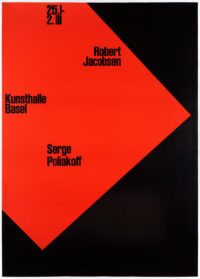 Original Plakat Hofmann Jacobsen Poliakoff Basel 1958