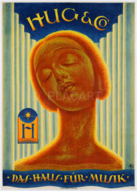 Original-Plakat Hug & Co. Haus für Musik Bickel 1927