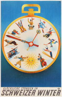 Originales Plakat Herbert Leupin Schweizer Winter 1938