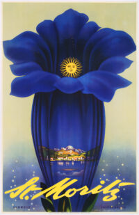 Original Plakat Vintage Keck St. Moritz Sommer 1952