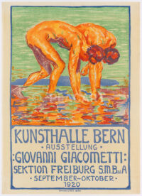 Originales Ausstellungsplakat Giovanni Giacometti Kunsthalle Bern 1920