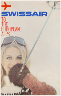 Swiss Original Poster Swissair European Alps 1970