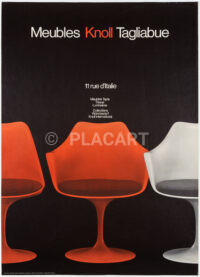 Original-Plakat Calame Saarinen Tulip Chair Knoll Tagliabue Genf 1968