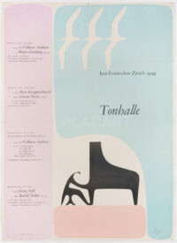 Plakat Original Poster Max Bill Konzerte Tonhalle Zürich Juni-Festwochen 1949