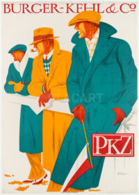Schweizer Originalplakat PKZ Herrenmode Blaser 1926