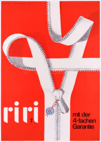 Original Swiss Vintage Product Poster Widmer Riri zippers 1958