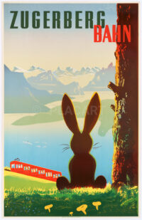 Plakat Original Poster Peikert Zug Zugerberg Bahn 1951